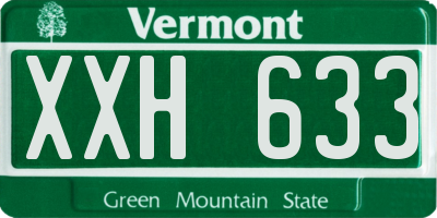 VT license plate XXH633