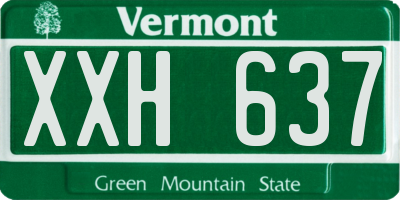 VT license plate XXH637