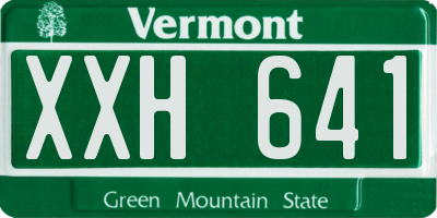 VT license plate XXH641