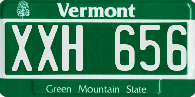 VT license plate XXH656