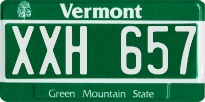 VT license plate XXH657
