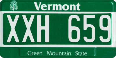 VT license plate XXH659
