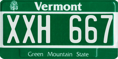 VT license plate XXH667