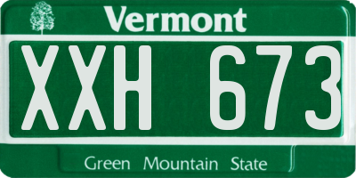 VT license plate XXH673
