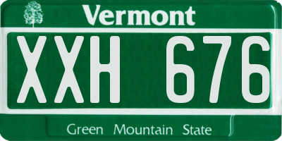 VT license plate XXH676