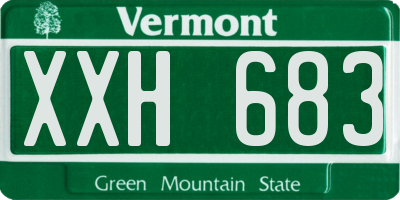VT license plate XXH683