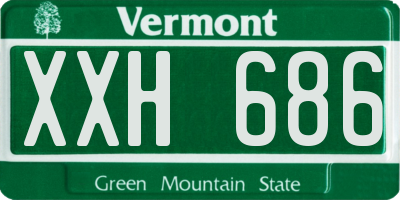 VT license plate XXH686