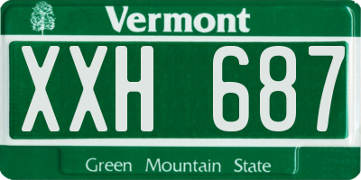 VT license plate XXH687