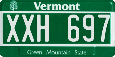 VT license plate XXH697