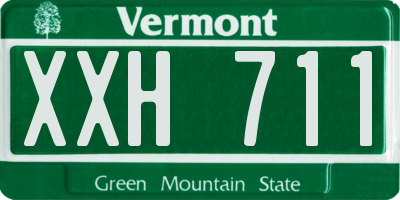 VT license plate XXH711