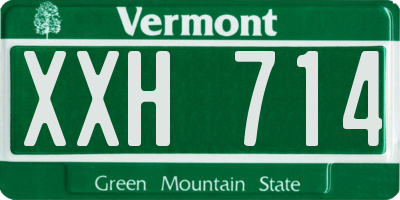 VT license plate XXH714
