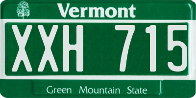 VT license plate XXH715