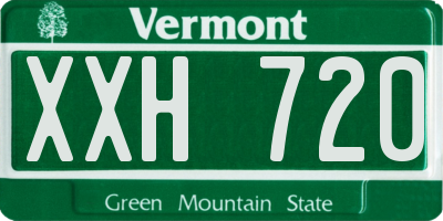 VT license plate XXH720