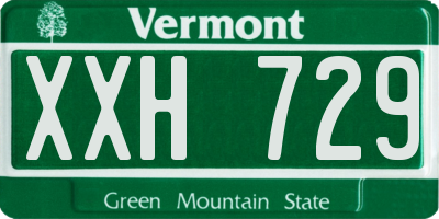 VT license plate XXH729