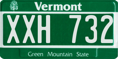 VT license plate XXH732