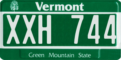VT license plate XXH744