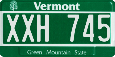 VT license plate XXH745