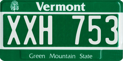 VT license plate XXH753