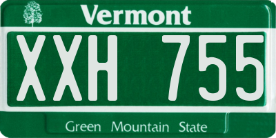 VT license plate XXH755