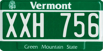 VT license plate XXH756
