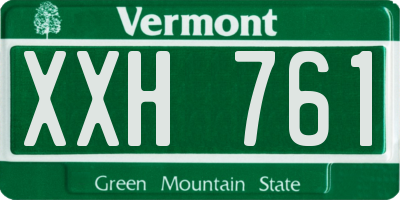 VT license plate XXH761
