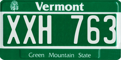 VT license plate XXH763