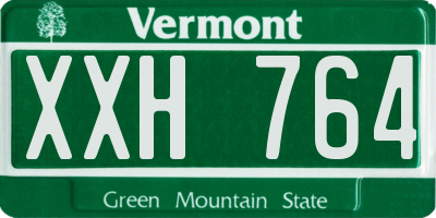 VT license plate XXH764