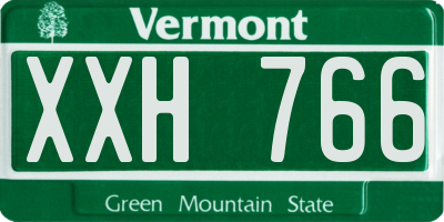 VT license plate XXH766
