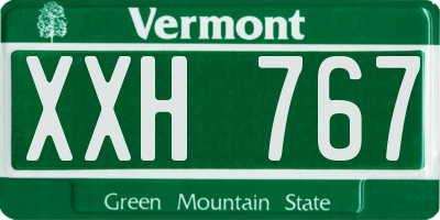 VT license plate XXH767