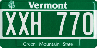 VT license plate XXH770