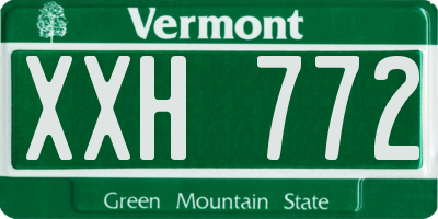 VT license plate XXH772