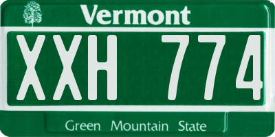 VT license plate XXH774