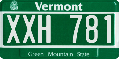 VT license plate XXH781