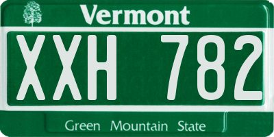 VT license plate XXH782