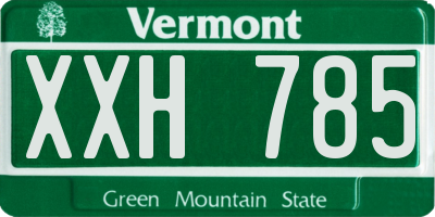 VT license plate XXH785