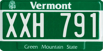 VT license plate XXH791
