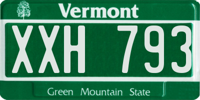 VT license plate XXH793