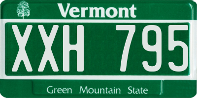 VT license plate XXH795