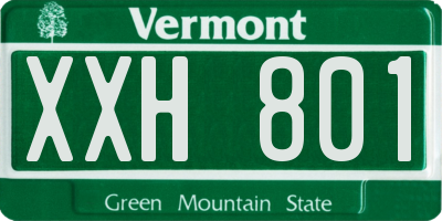 VT license plate XXH801