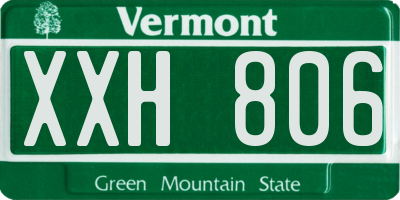 VT license plate XXH806