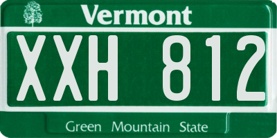 VT license plate XXH812