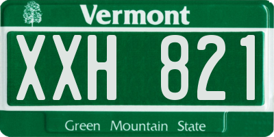 VT license plate XXH821