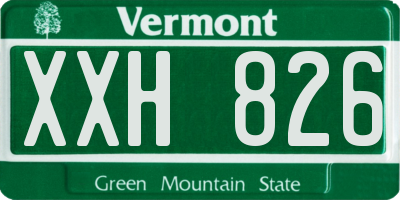 VT license plate XXH826