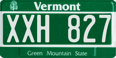 VT license plate XXH827