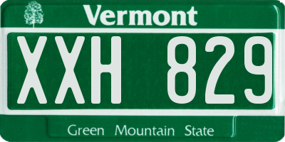 VT license plate XXH829