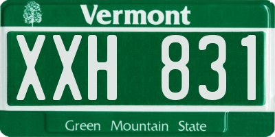 VT license plate XXH831
