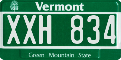 VT license plate XXH834