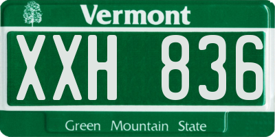 VT license plate XXH836