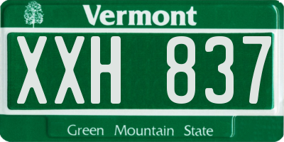VT license plate XXH837