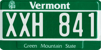 VT license plate XXH841